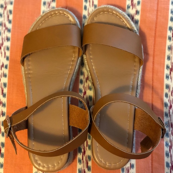 Shoes - Women’s Brown Leather Espadrilles